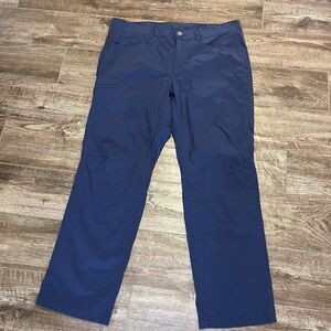 LL Bean Cresta Hiking Pants Men's 36x28 Blue Water Resistant Standard Fit Cargo
